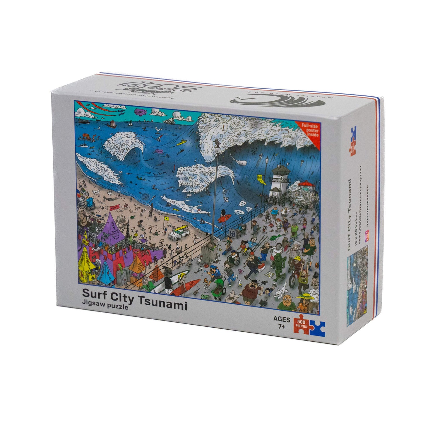 Surf City Tsunami - 500 Piece Jigsaw Puzzle