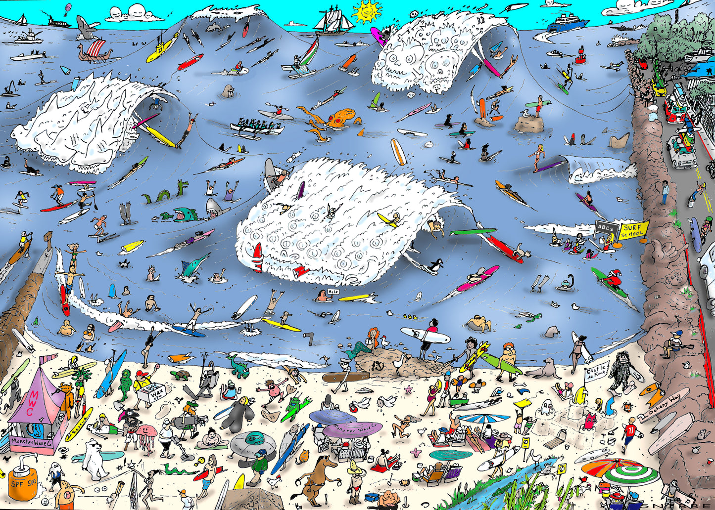 Doheny Surfing Beach - 1,000 Piece Jigsaw Puzzle
